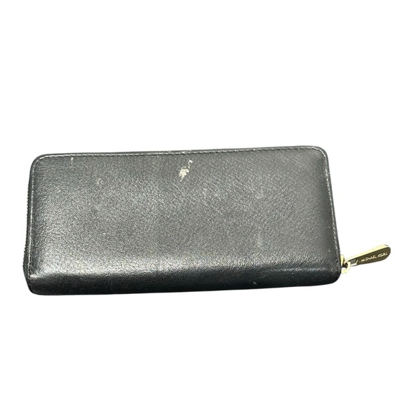 Michael Kors Black Leather Zip Wallet with Gold Hardware - Picture 3 of 6